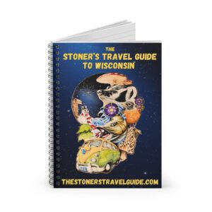 Chamber of CannaBizto wisconsin blank spiral notebook — retro art, travel journal